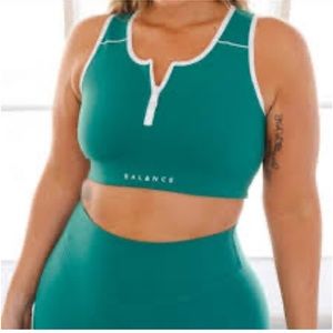Balance Athletica (now Vitality) zip up long line sports bra